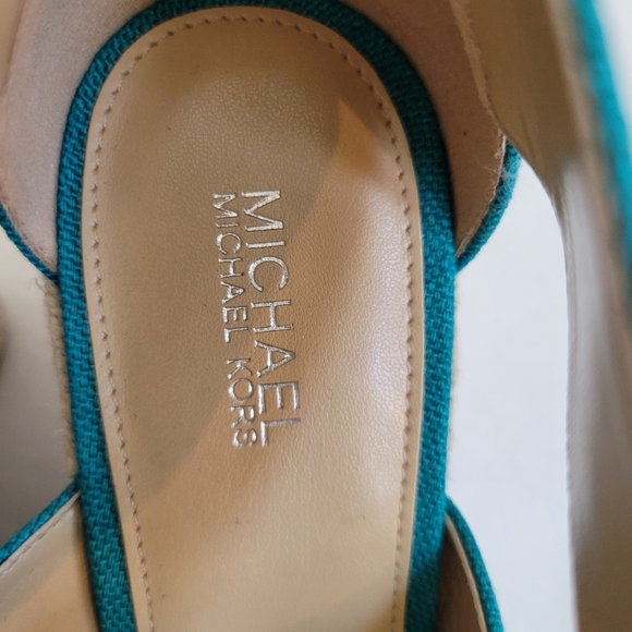 Michael Kors Berkley Canvas Espadrille Wedge Sandals, Ladies Size 8 - Picture 6 of 8